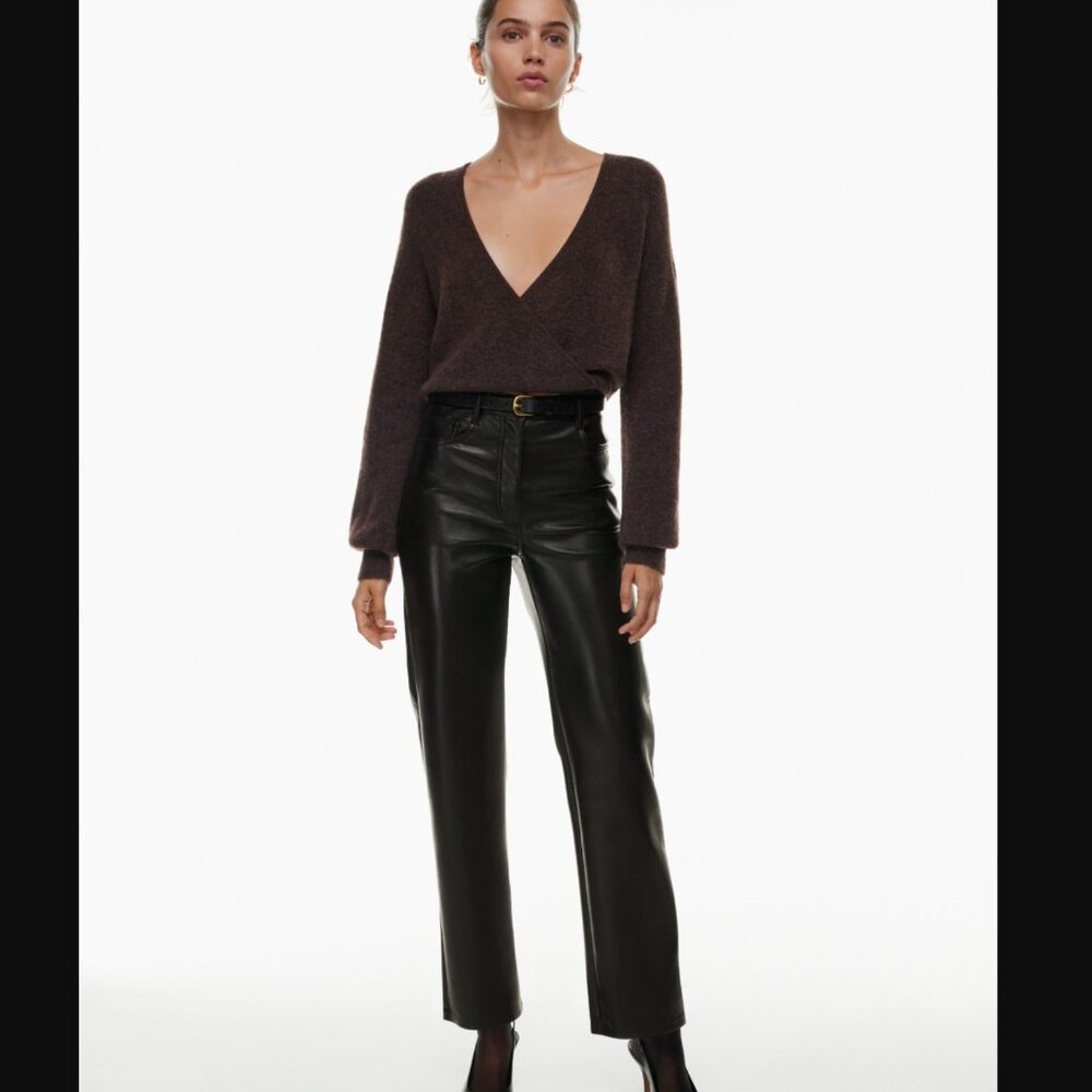 [NWT] Wilfred The Melina Black Vegan Leather High Rise Pant Size 4